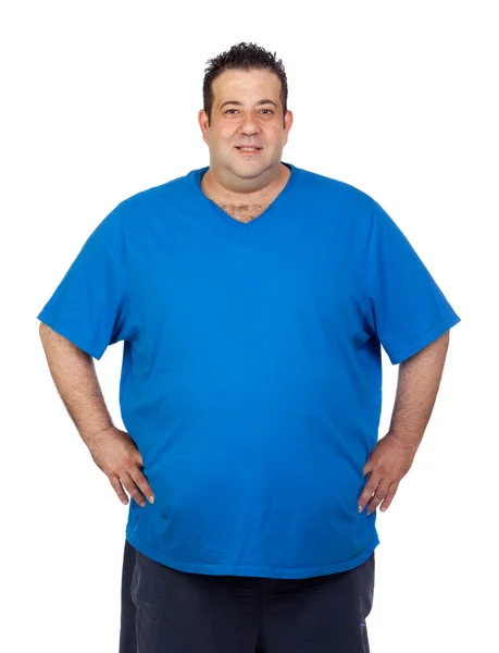 Šťastný tlustý muž — Stock fotografie