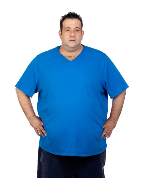 Sério homem gordo — Fotografia de Stock