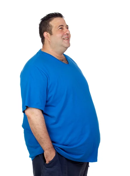 Hombre gordo feliz — Foto de Stock