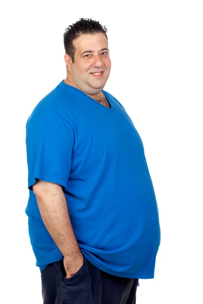 Šťastný tlustý muž — Stock fotografie