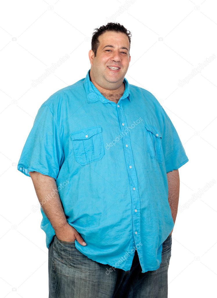 Happy fat man