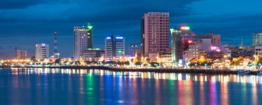 Danang City Evening View clipart