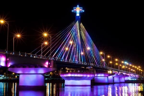 Espectáculo de luz en Song Han Bridge — Foto de Stock