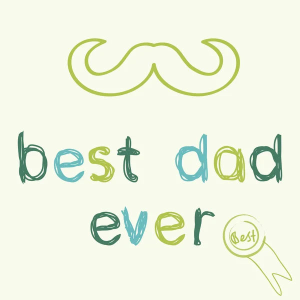 Card template for Father's Day — Stock Vector