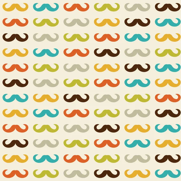 Modèle sans couture avec moustache — Image vectorielle