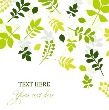 Background with leaves clipart