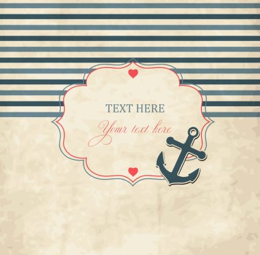 Vintage scrap nautical card clipart