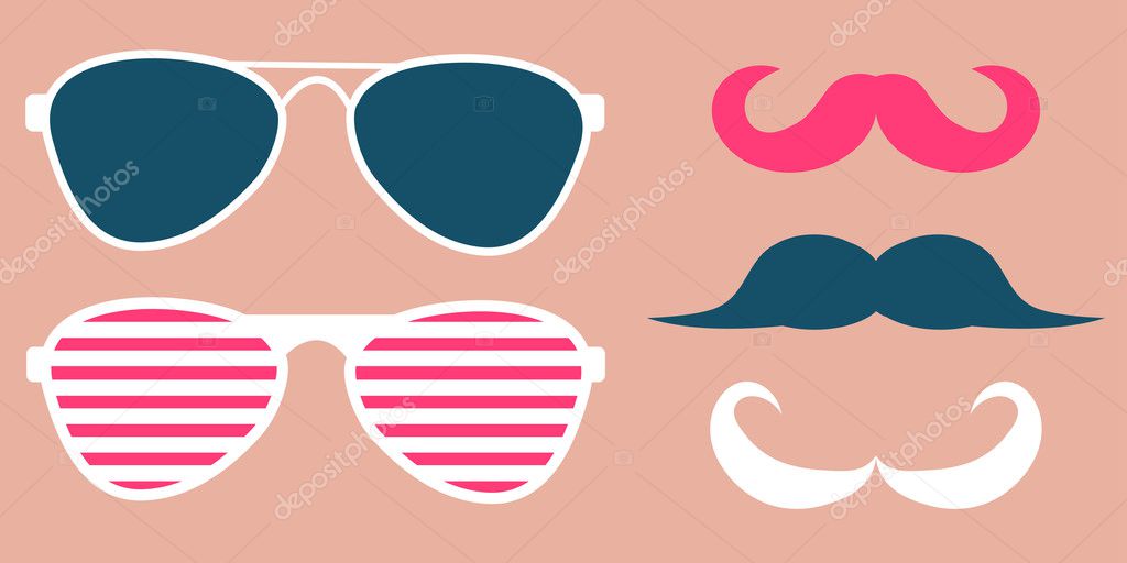 Glasses and mustaches