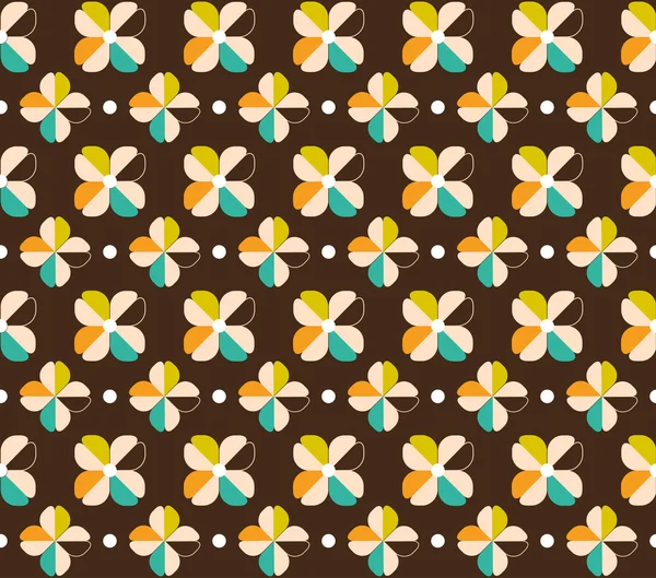 花と花のシームレスなパターン — ストックベクタ