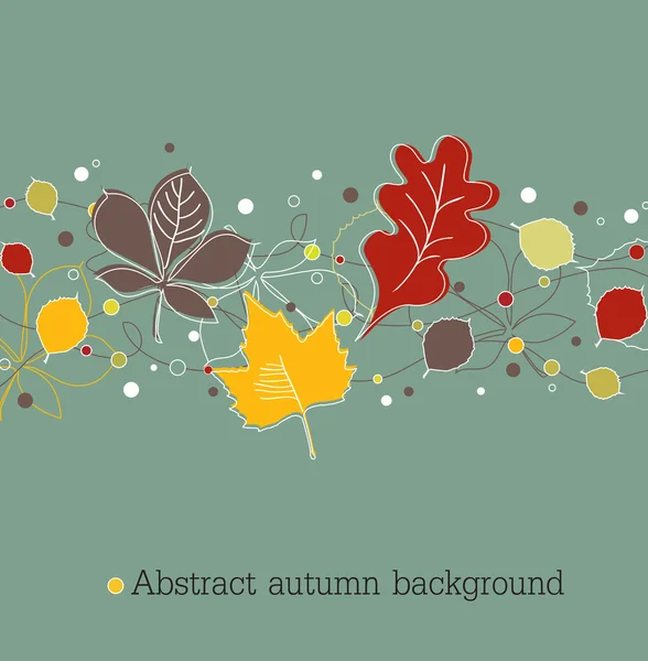 秋季在蓝色的背景 — 图库矢量图片