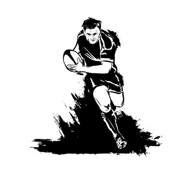 Grunge rugby clipart