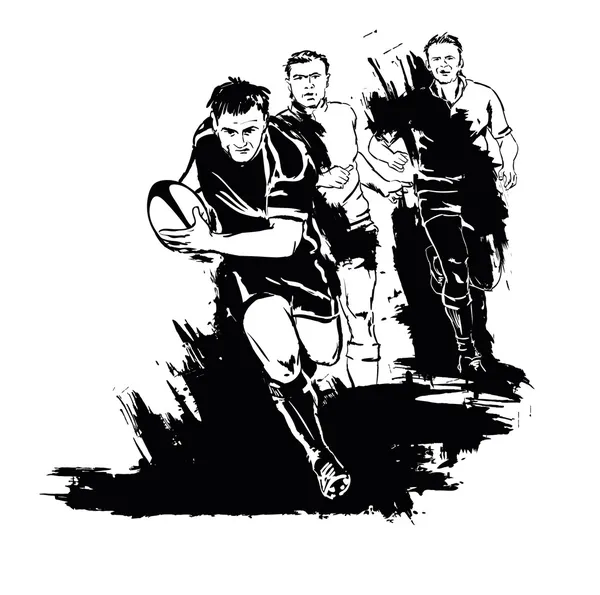 Rugby streszczenie sylwetka — Wektor stockowy