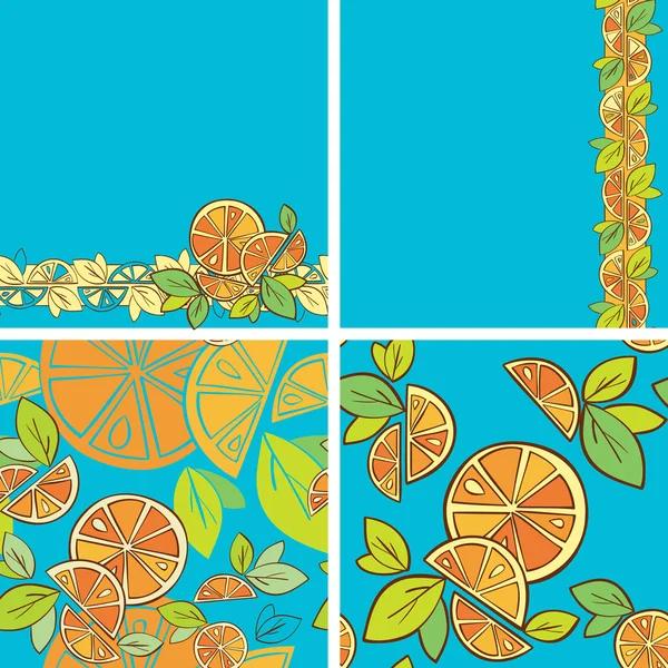 Bezešvé pozadí citrus mix — Stockový vektor