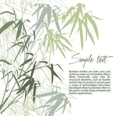 Bamboo. Floral background with copy space clipart