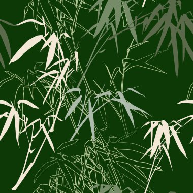 Bamboo Floral seamless pattern background clipart