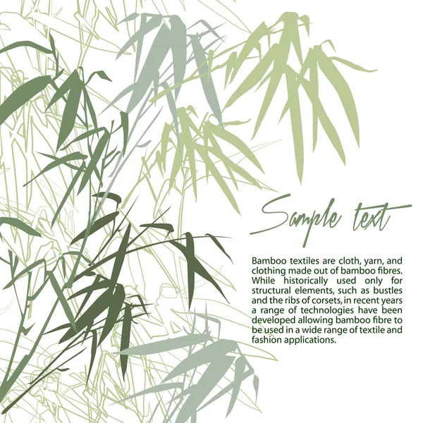 Bambu. Floral bakgrund med kopia utrymme — Stock vektor