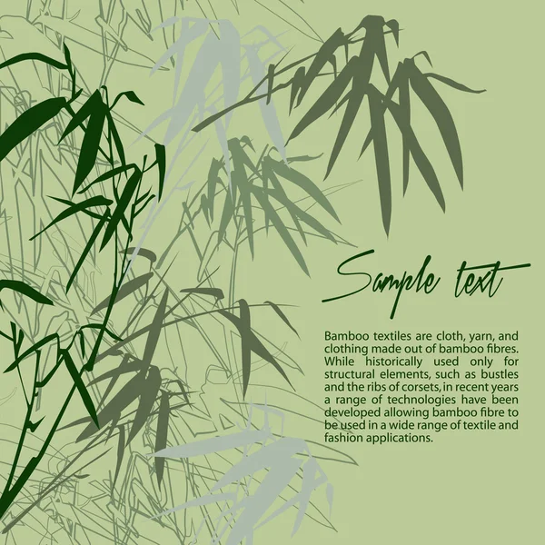 Bambu. Floral bakgrund med kopia utrymme — Stock vektor