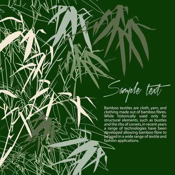 Du bambou. Fond floral avec espace de copie — Image vectorielle