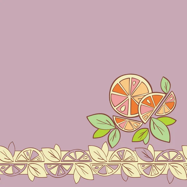 Oranje citrus heldere naadloze patroon achtergrond — Stockvector