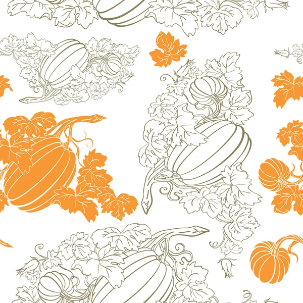 Pumpkin Background seamless pattern — Stock Vector