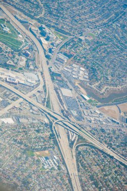 Havadan görünümü otoyol kavşağı los angeles