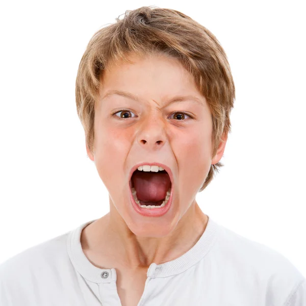Boy shouting out loud. — Stock Photo, Image