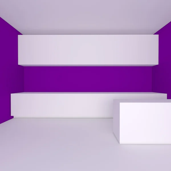 紫色的厨房空间 — 图库照片