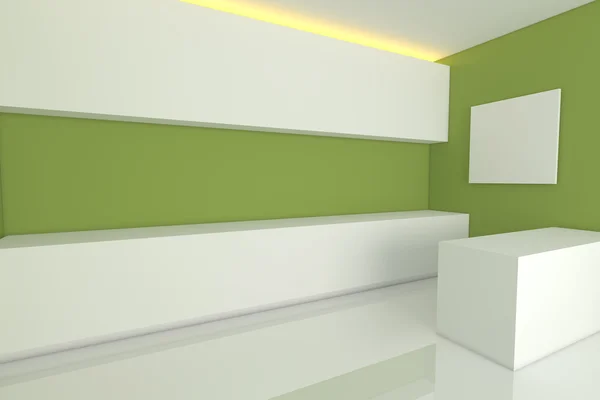 Groene keuken kamer — Stockfoto
