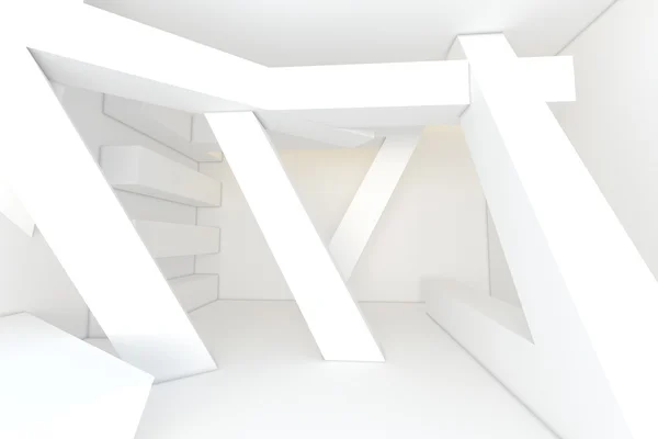 Abstrakter weißer leerer Raum — Stockfoto