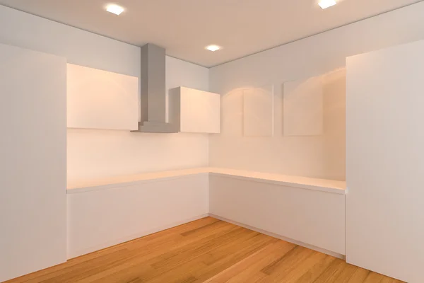 Sala de cozinha branca — Fotografia de Stock
