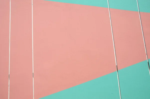 Väggarna är dekorerade med kontrasterande färger — Stockfoto