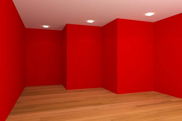 Red empty room — 图库照片