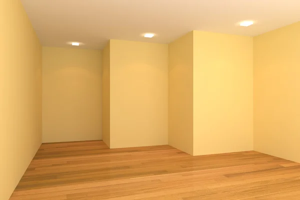 Κίτρινο άδειο δωμάτιο — Φωτογραφία Αρχείου