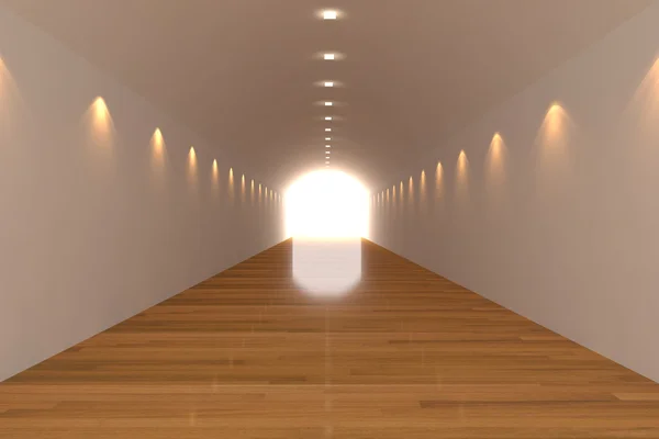 空の部屋白いトンネル — ストック写真