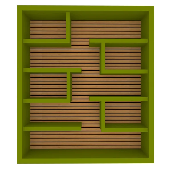Lege groene planken — Stockfoto