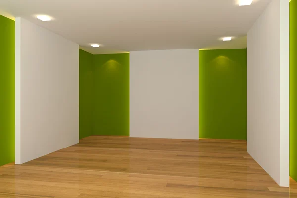 Verde stanza vuota — Foto Stock