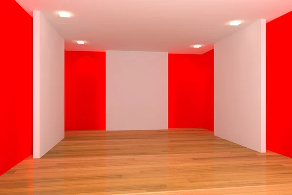 Kırmızı boş oda — Stok fotoğraf