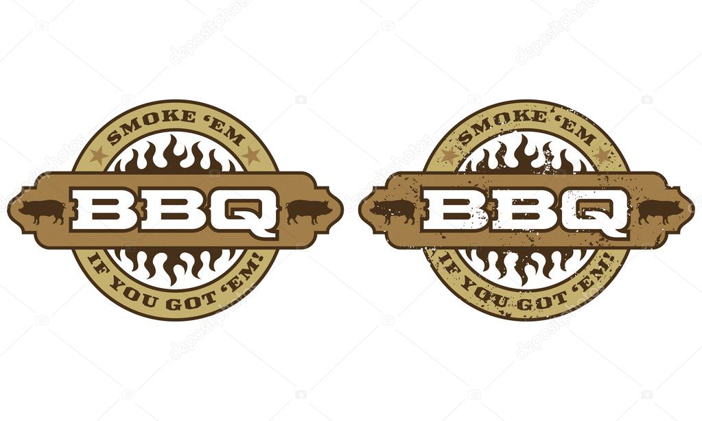 Barbecue Symbol with flames