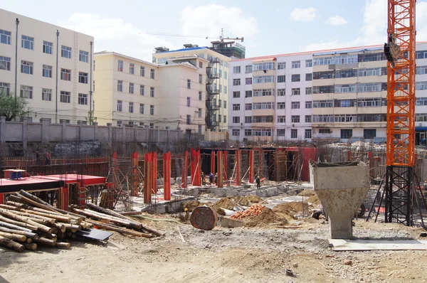 stock image Construction in Heihe (China)