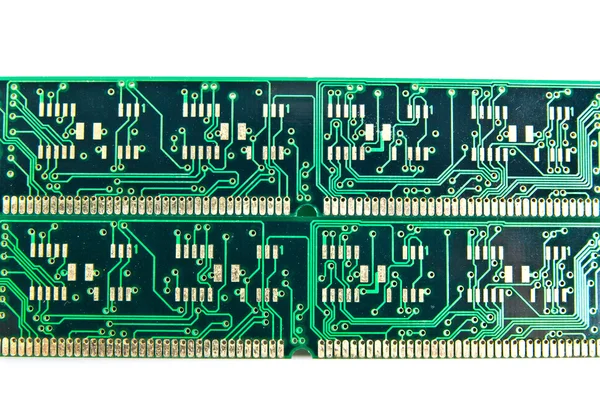 Face arrière de la mémoire RAM de l'ordinateur — Photo