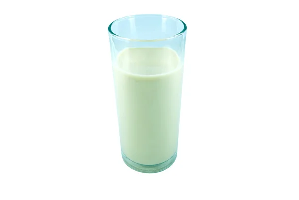 stock image Soybean milk in the glass on white with clipping path