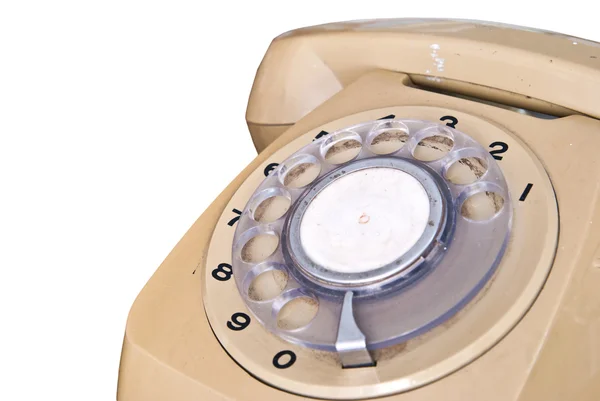 Fechar de discagem telefone antigo — Fotografia de Stock