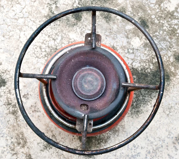Top view of camping gas cooker — Stock Photo, Image