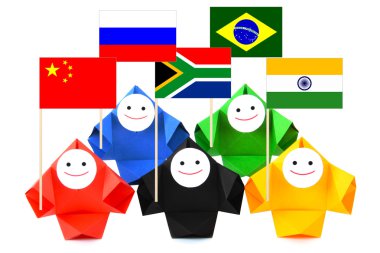 Conceptual image of international relations and BRICS clipart