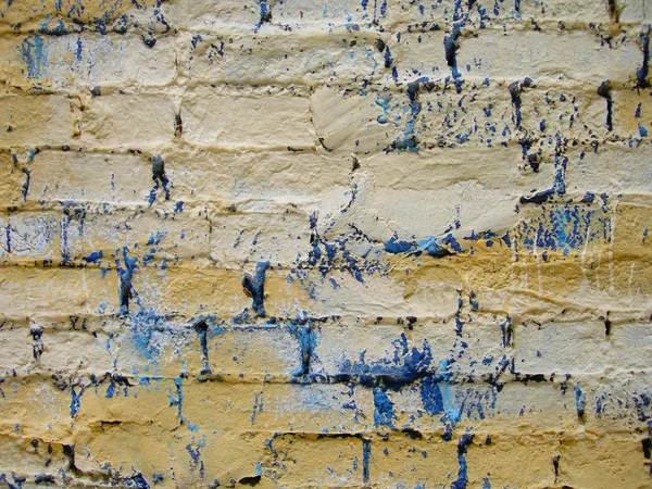Eski, yırtık pırtık tuğla duvar dokusu — Stok fotoğraf