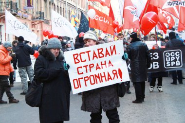 Ücretsiz seçimleri St Petersburg (Rusya) 4 Şubat 2012 tarihinde Toplantı