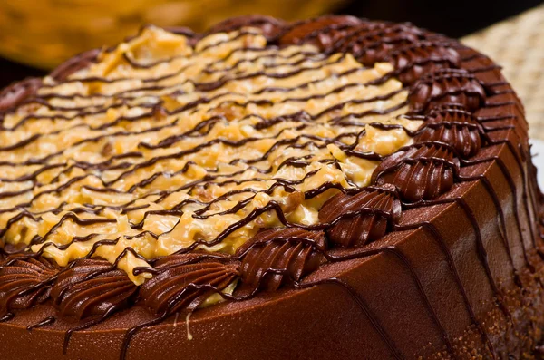 독일 초콜렛 퍼지 케이크 — 스톡 사진