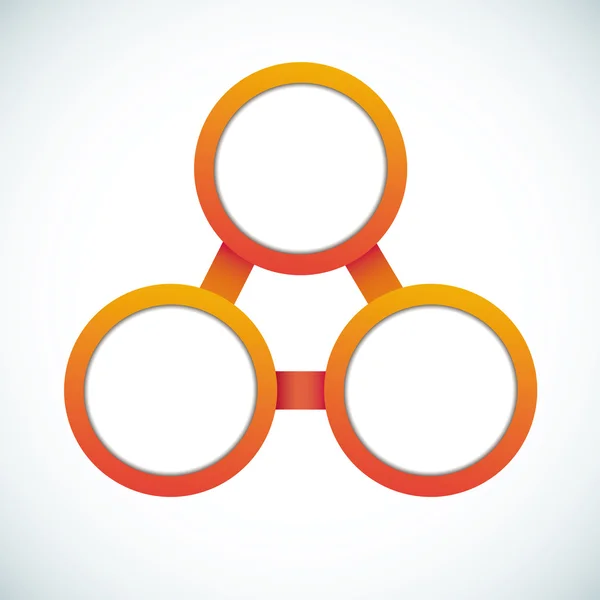 Lege kleur cirkel marketing stroomdiagram — Stockvector