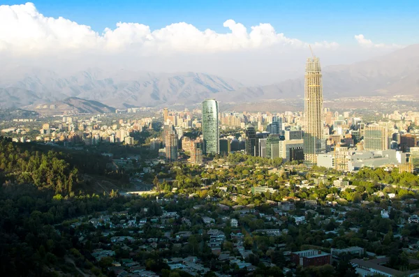 Letní Panorama Santiago — Stock fotografie