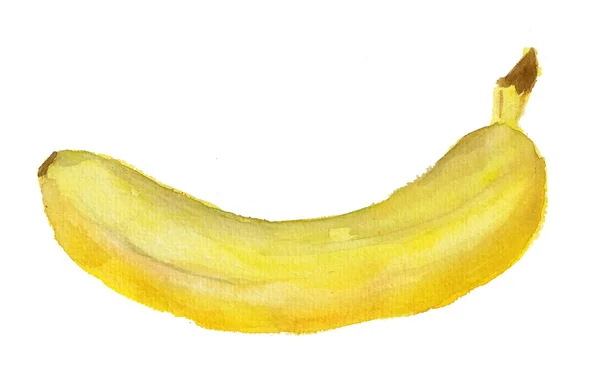Aquarel afbeelding van banaan — Stockfoto